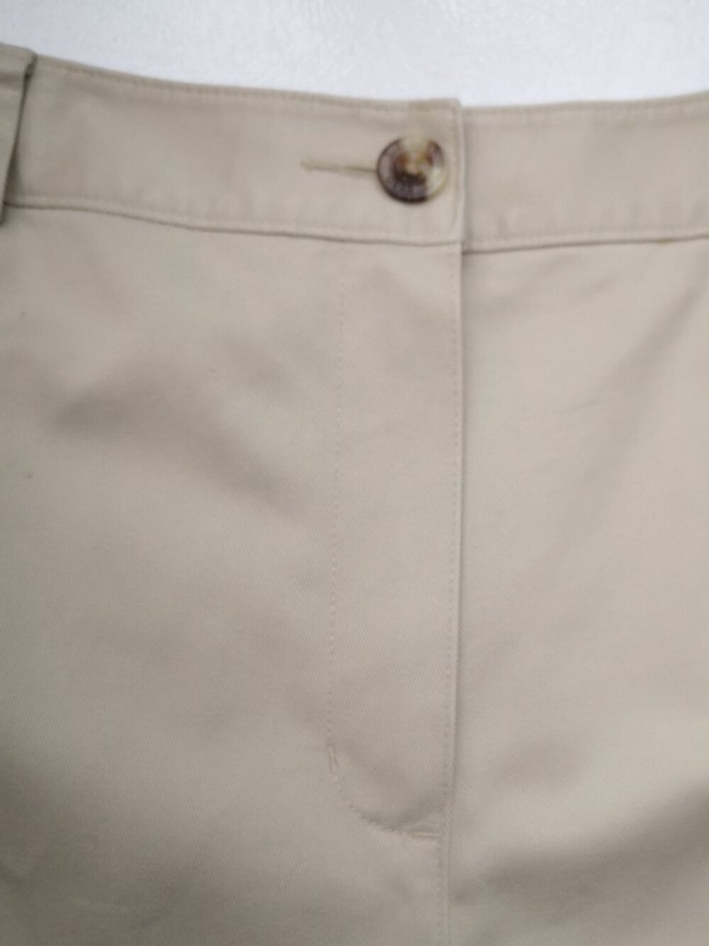 NWT L.L. Bean Classic Fit Ladies Size 12 Regular Light Tan Zipper & Button Pant - Picture 10 of 15